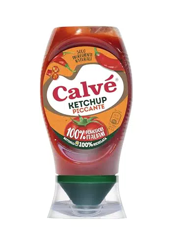 Calvé Ketchup Piccante - 100% Ingredienti Naturali, Ideale per Burger e Grigliate