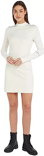 Calvin Klein Jeans Abito Donna Coated Milano A-Line Maniche Lunghe