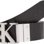 Cintura in Pelle Calvin Klein Jeans Round Mono PL Rev 30MM - Donna