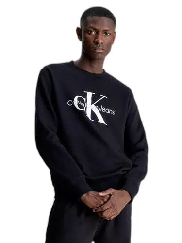 Calvin Klein Jeans Felpa Uomo Core Monogram - Nero
