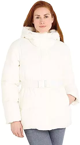 Calvin Klein Jeans Puffer Corto con Logo per Donna