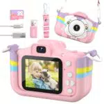 Cewpuno Macchina Fotografica per Bambini 1080P, Mini Fotocamera Digitale Ricaricabile