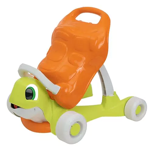 Chicco Walk & Ride Turtle Eco+: Girello e Cavalcabile 2-in-1 per Bambini 9-36 Mesi
