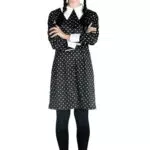 Mercoledì Addams Costume Bambina Originale con Parrucca