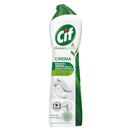 Cif Crema Detergente per Superfici Dure - Rimuove Grasso e Macchie di Calcare