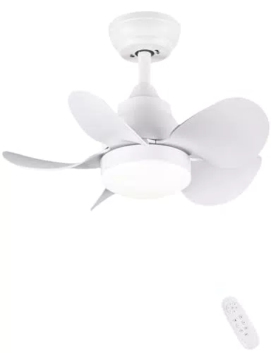 CJOY Ventilatore da Soffitto con Luce e Telecomando, Motore CC Silenzioso, 6 Velocità