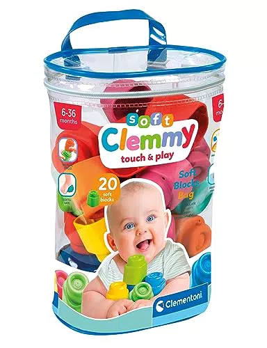Clementoni Soft Sacca Costruzioni Prima Infanzia, Mattoncini Morbidi Clemmy
