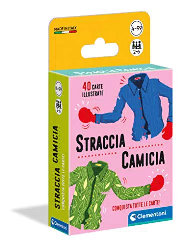 Clementoni Straccia Camicia - Carte da Gioco per Bambini, 2-6 Giocatori