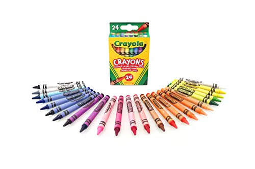 Crayola Pastelli a Cera con Temperino, Ideali per Scuola e Tempo Libero