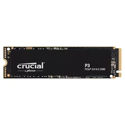 Crucial P3 500GB M.2 PCIe Gen3 NVMe SSD - Fino a 3500MB/s - CT500P3SSD8