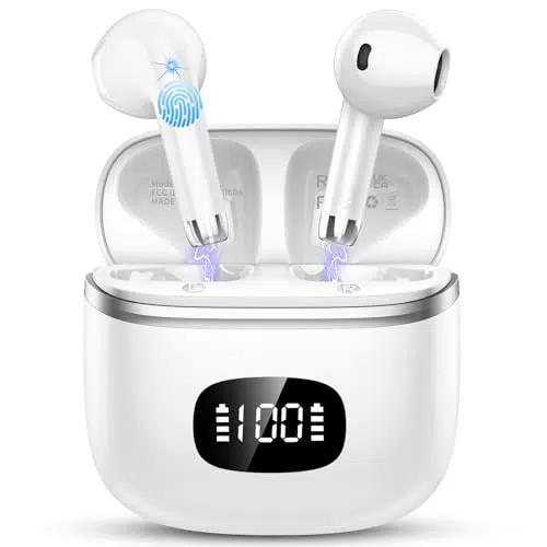 Cuffie Bluetooth 5.3 HiFi con 4 Microfoni ENC e Cancellazione Rumore