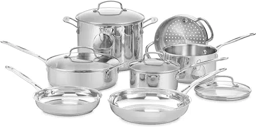 Cuisinart Set di Pentole Classico da Chef in Acciaio - Modello 77-11G