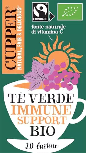 CUPPER Tè Verde Biologico Fairtrade con Ribes Nero, Acerola e Matcha