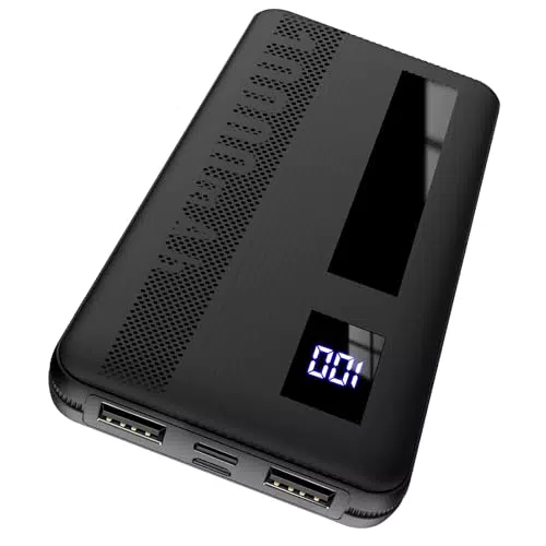 Dbasne Power Bank 10000mAh, Caricatore Portatile 15W con Display LED USB-C