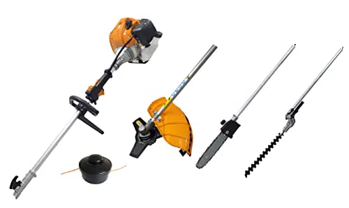 Hotec 4 in 1 Decespugliatore a Scoppio 63CC Tagliarami, Tagliaerba e Tagliasiepi