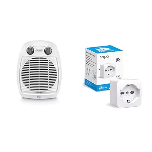 De'Longhi Hva 3220 Termoventilatore Verticale e TP-Link Tapo P105 Smart Plug
