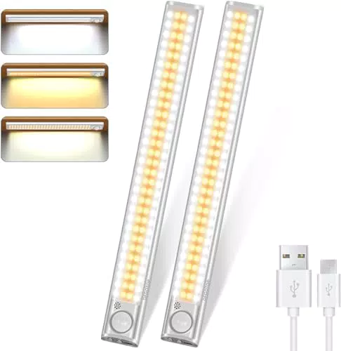 DFGOTOP Luce Armadio LED con Sensore di Movimento Ricaricabile Senza Fili