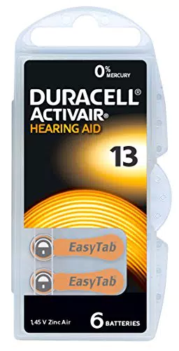 Duracell 13 Batterie per Protesi Acustiche Easy Tab - 10 Pacchi