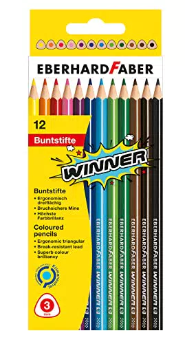 Eberhard Faber 511412 - Matite colorate Winner per dipingere e disegnare