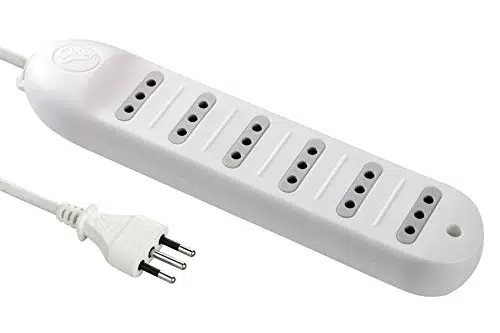 Electraline Multipresa 6 Posti 10A con Cavo 1,5 mt - Modello 62036