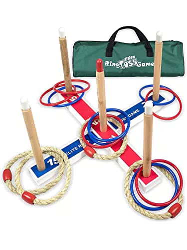 Elite Anello Toss - Giochi all'aperto per bambini con sacchetto di trasporto