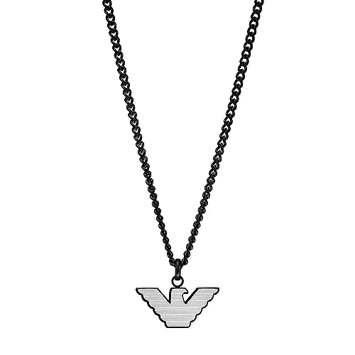 Emporio Armani Collana da Uomo in Argento e Acciaio Inossidabile EGS2994040
