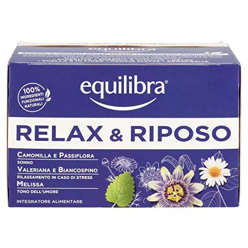 Equilibra Tisana Relax e Riposo con Camomilla, Passiflora e Valeriana