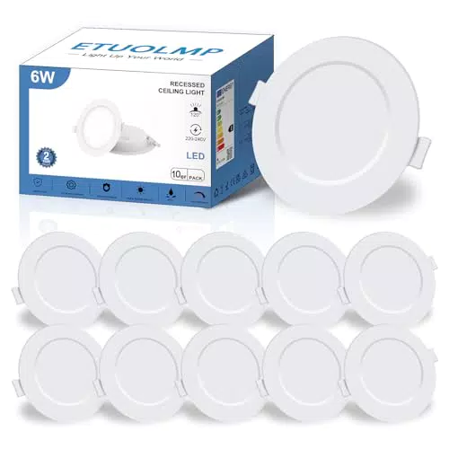 ETUOLMP Faretti Led Da Incasso 6W 600LM IP44 per Bagno e Corridoio