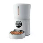 Faroro Distributore Automatico di Cibo per Gatti e Cani con Timer e Ciotola Inox