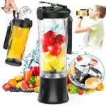 HUIJUTCHEN Frullatore Portatile USB Ricaricabile con 6 Lame per Frullati e Smoothie