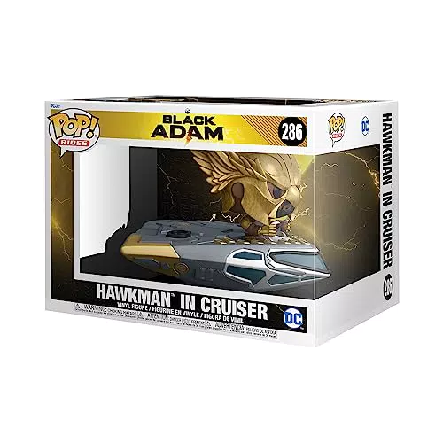 Funko Pop! Ride: Black Adam - Hawkman su Hawk Cruiser - Figura da Collezione