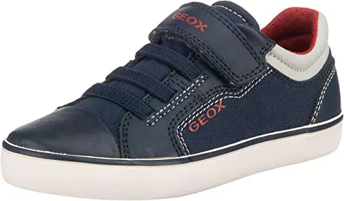 Geox J Gisli Boy A, Sneakers Bambini e ragazzi, Blu/Rosso