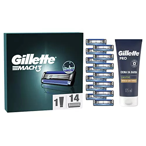 Gillette Mach3: Lame da Barba con Microaletta Protettiva e Striscia Lubrificante