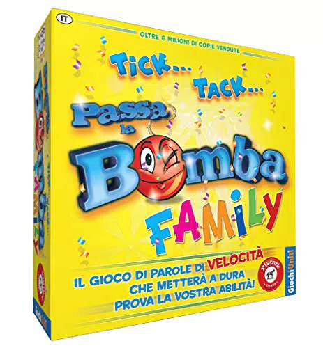 Giochi Uniti - Passa la Bomba Family, Gioco da Tavolo per 3-8 Giocatori