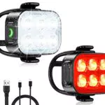 Glangeh Luci Bicicletta LED Ricaricabili Impermeabili IP65 per Equitazione Notturna
