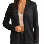 Grace Karin Cardigan in Maglia Aperta Testurizzata per Donna Morbido e Confortevole