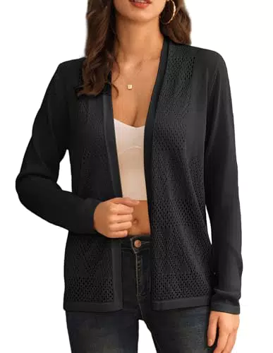 Grace Karin Cardigan in Maglia Aperta Testurizzata per Donna Morbido e Confortevole