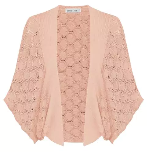 Grace Karin - Cardigan da Donna Hollow Shrug Aperto sul Davanti