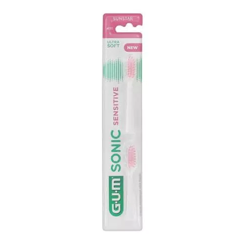 GUM Sonic Sensitive Testine Ultra Morbide per Spazzolino Elettrico