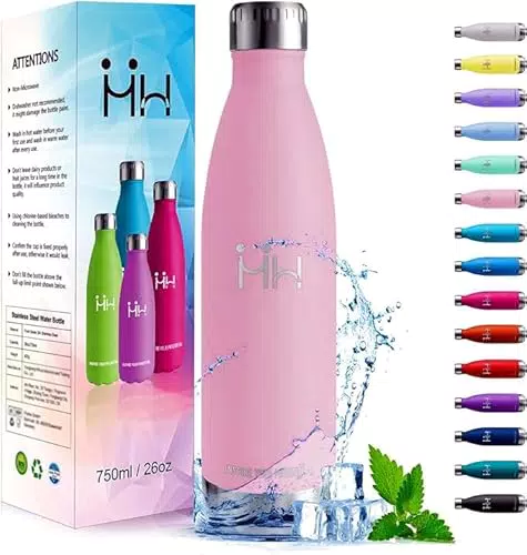 HoneyHolly Borraccia Termica Isolata in Acciaio Inox Senza BPA per Sport e Ufficio