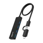Hub USB 3.0 4 in 1 - Adattatore USB C con 4 Porte per Laptop e Desktop