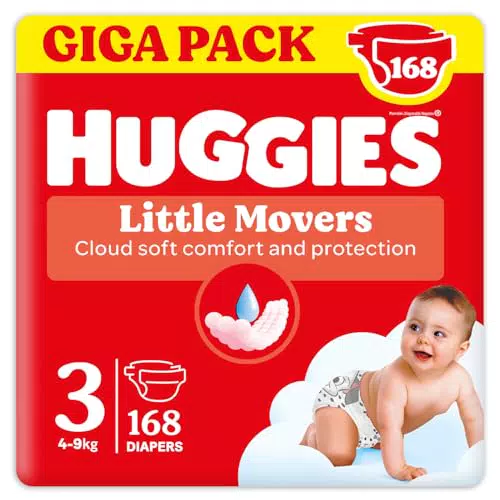Huggies Ultra Comfort Gigapack, Taglia 3, Confezione da 168 pannolini