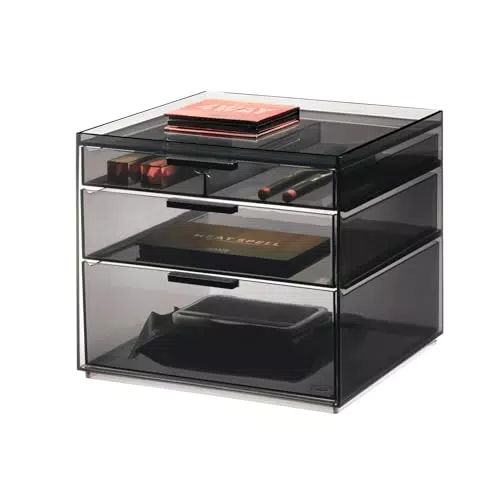 iDesign Porta trucchi e portaoggetti bagno con cassetti di Sarah Tanno