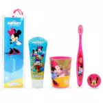 Minnie Mouse Beauty Case con Spazzolino, Dentifricio e Bicchiere Multiuso per Bambini