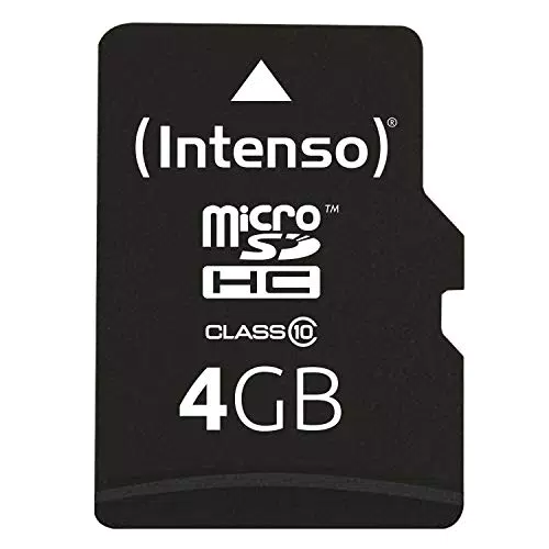 Intenso microSDHC 4 GB Classe 10 con Adattatore SD - Scheda di Memoria
