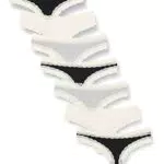Iris & Lilly Intimo Perizoma in Cotone e Pizzo Donna