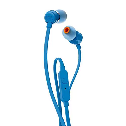 JBL T110 Cuffie In Ear con Microfono, Cavo Piatto Antigroviglio