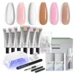 Aokitec Kit Gel per Unghie in Acrilico Fai Da Te con Lampada UV LED