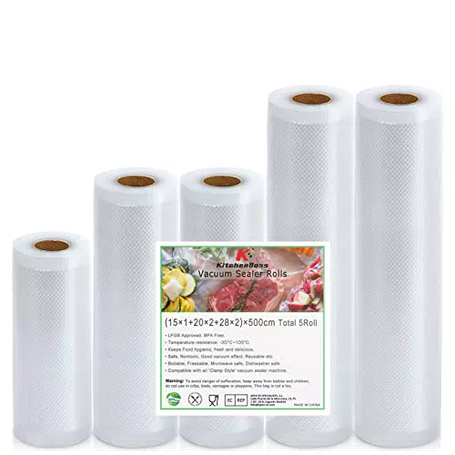Kitchenboss Sacchetti Sottovuoto per Alimenti Durevoli, Senza BPA, per Sous Vide