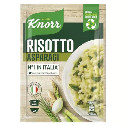 Knorr Risotto con Asparagi - Pronto con Ingredienti Naturali e 100% Riso Italiano